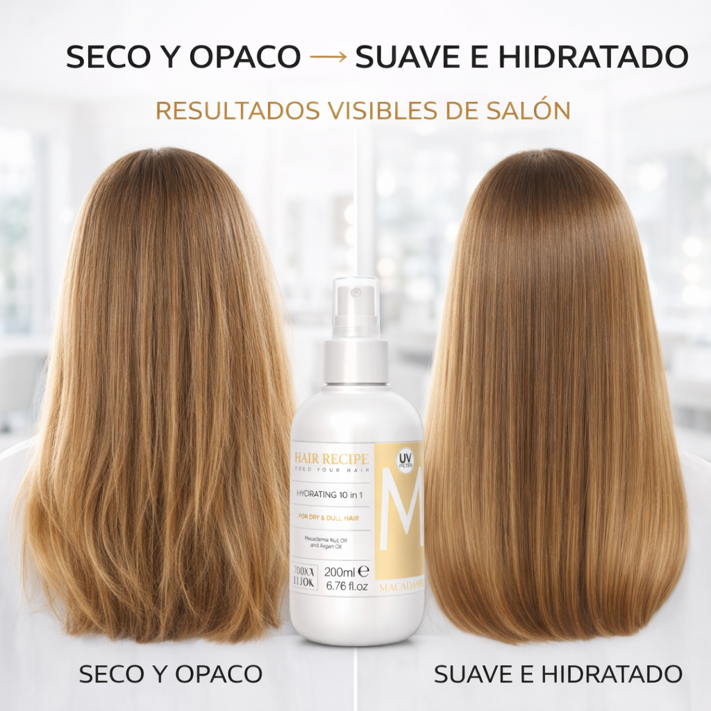 Maxy Look – Spray Leave-In Multiacción 10 en 1 para Cabello Seco y Opaco 200ml