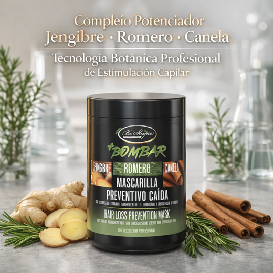 Be’Shyne® - Mascarilla Bombar con Bambú y Jengibre para Cabello con Caída 1L
