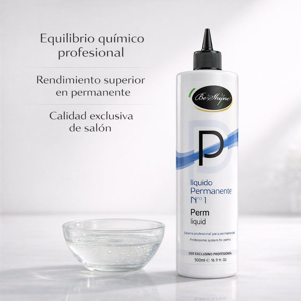 Be´Shyne® - Líquido Permanente Nº1 para Cabello Natural Rizos Duraderos 500ml