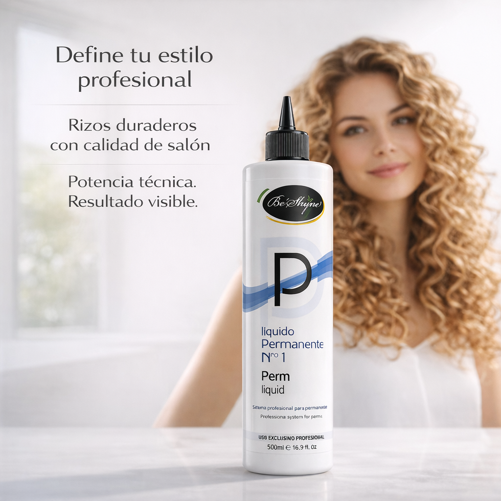 Be´Shyne® - Líquido Permanente Nº1 para Cabello Natural Rizos Duraderos 500ml