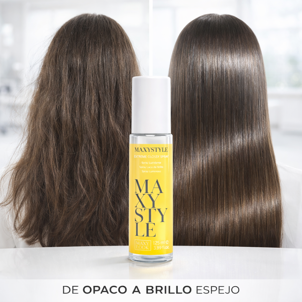 Maxy Look – Spray de Brillo con Aceite de Argán Efecto Glossy 115 ml