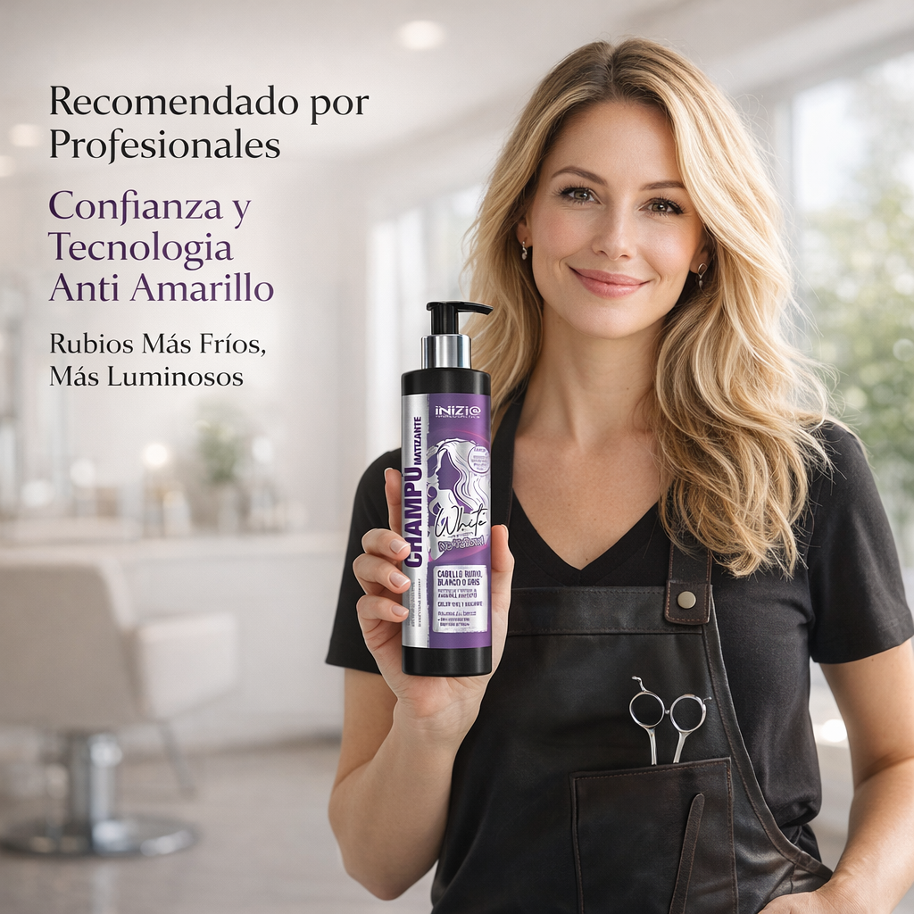 Champú Matizante – Cabellos Blancos, Rubios y Grises