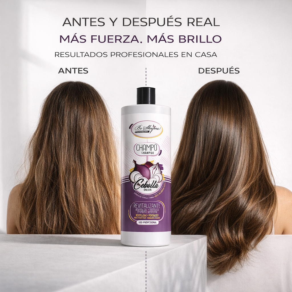 Be Shyne Professional – Champú revitalizante con extracto de cebolla 1L