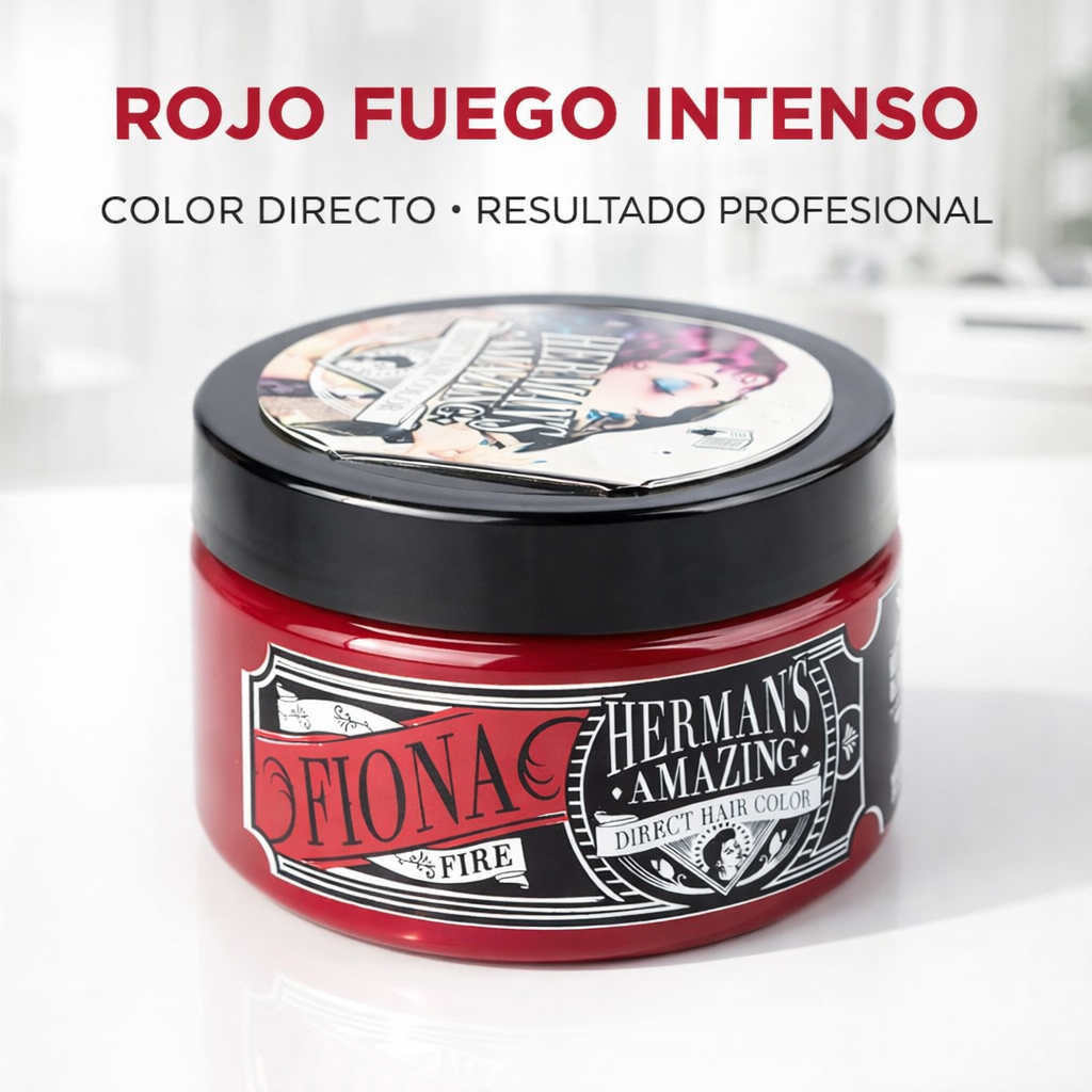Herman’s Amazing – Mascarilla de color rojo fuego, intensifica y refresca el tono | 125 ml