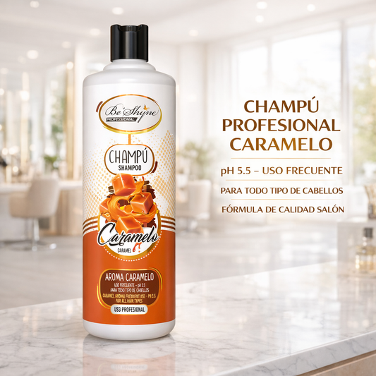 Be´Shyne - Champú Neutro Caramelo pH 5.5 para Todo Tipo de Cabello 1L