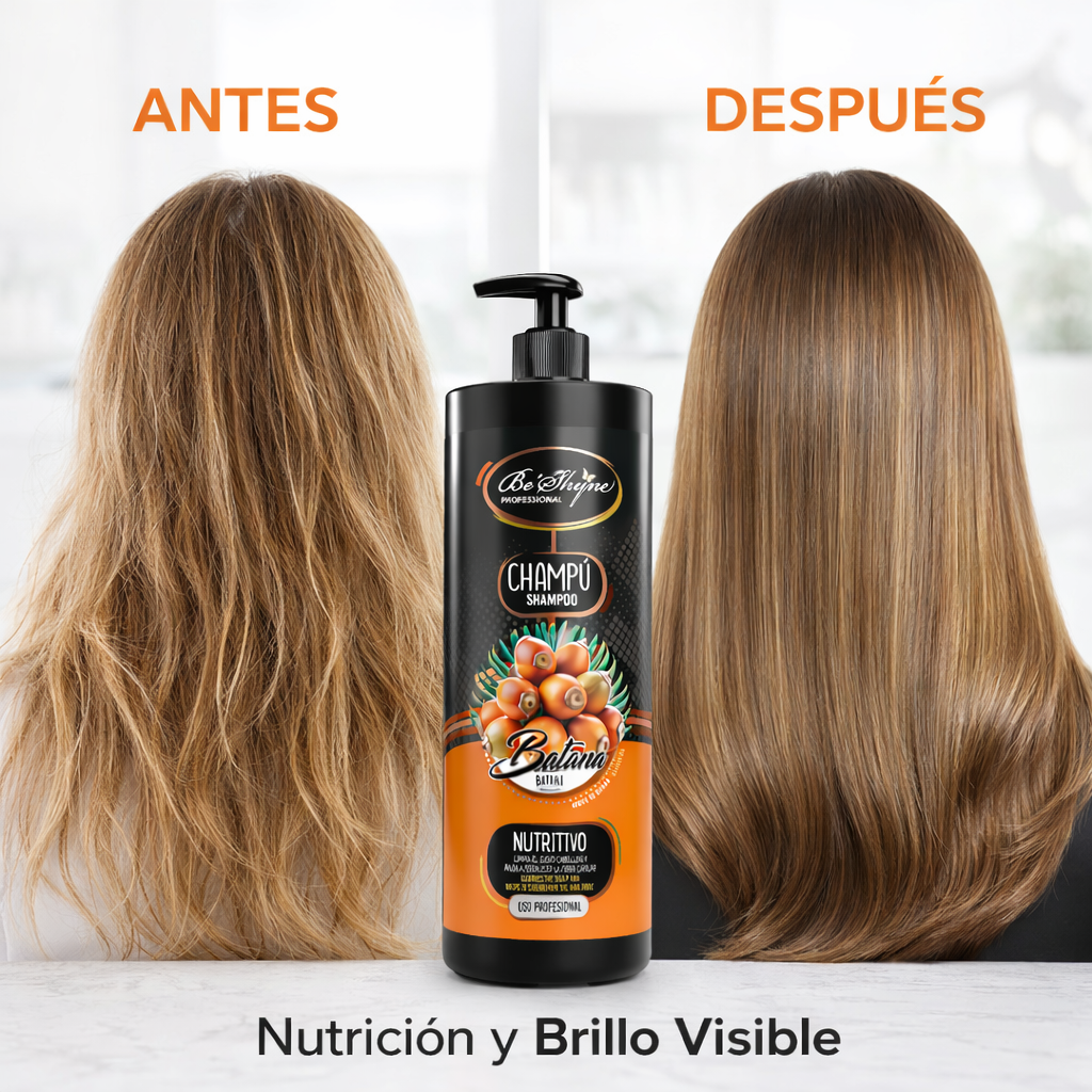 Be´Shyne - Champú Reparador con Aceite de Batana para Cabello Seco o Dañado 1L