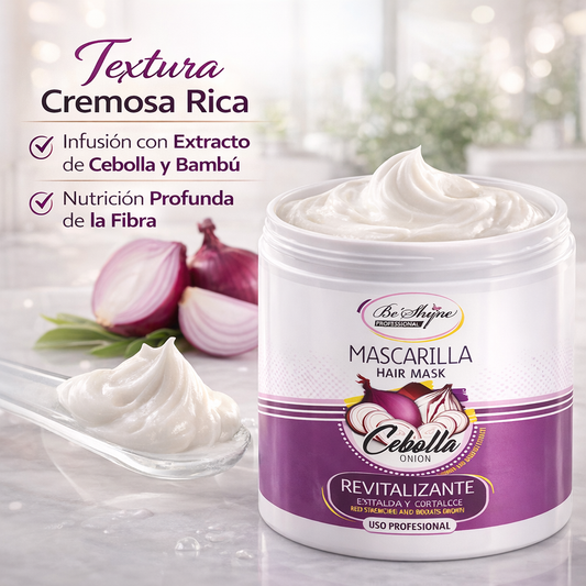 Be’Shyne® - Mascarilla Revitalizante de Cebolla para Crecimiento del Cabello 1L