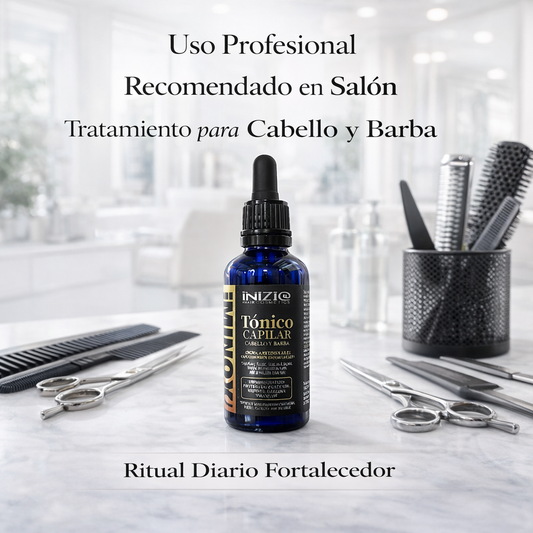 Inizia Hair Cosmetics - Tónico Capilar con Proteínas, Biotina y Cafeína para Cabello y Barba