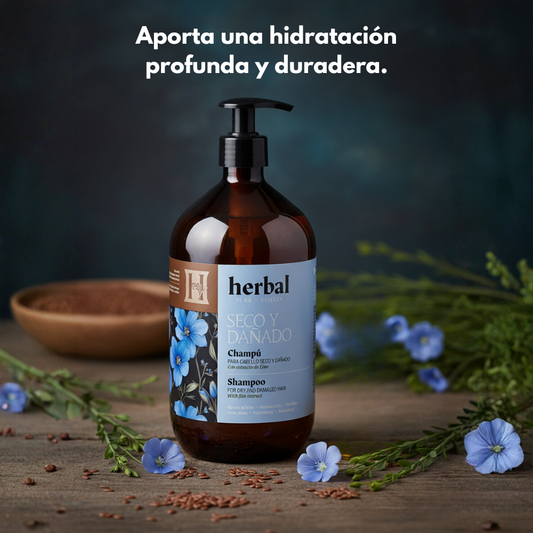CHAMPÚ PARA CABELLO SECO Y DAÑADO CON EXTRACTO DE LINO 946ml
