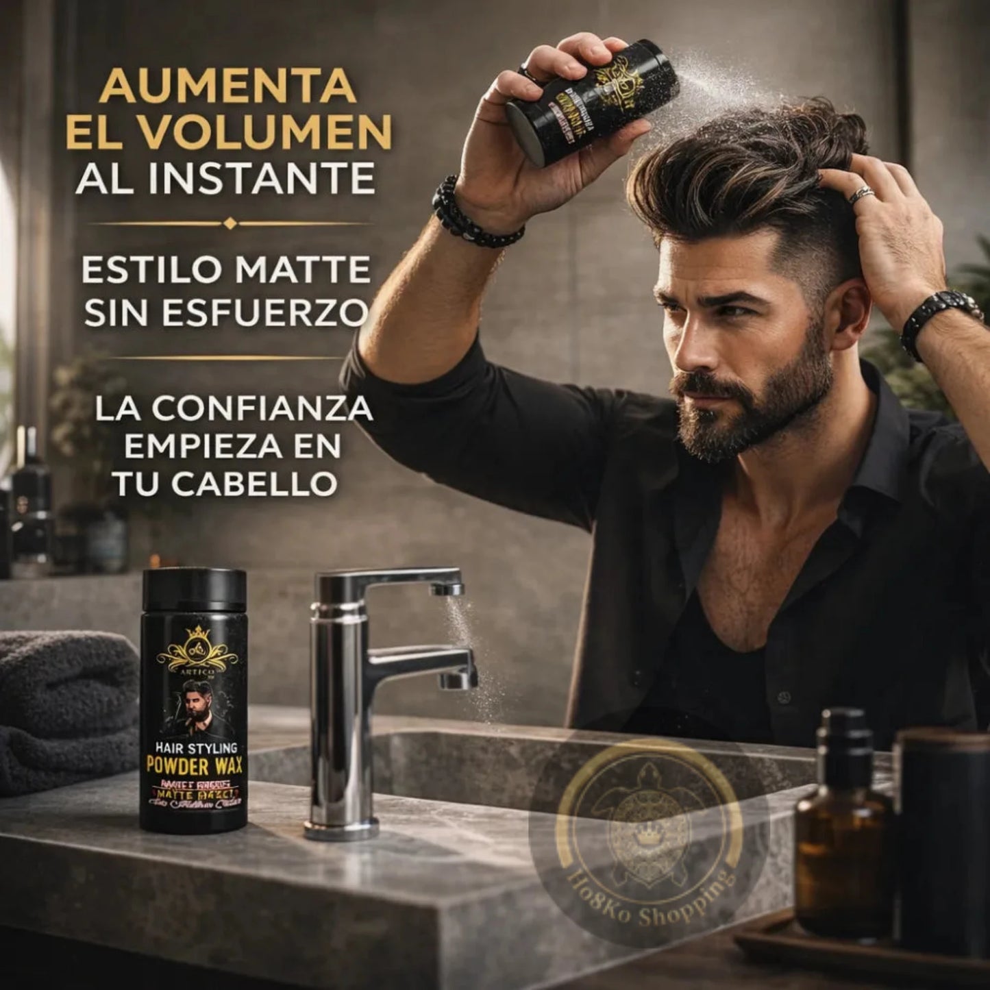 Ártico Men – Cera en Polvo Matte para Dar Volumen y Estilizar el Cabello (20 g)