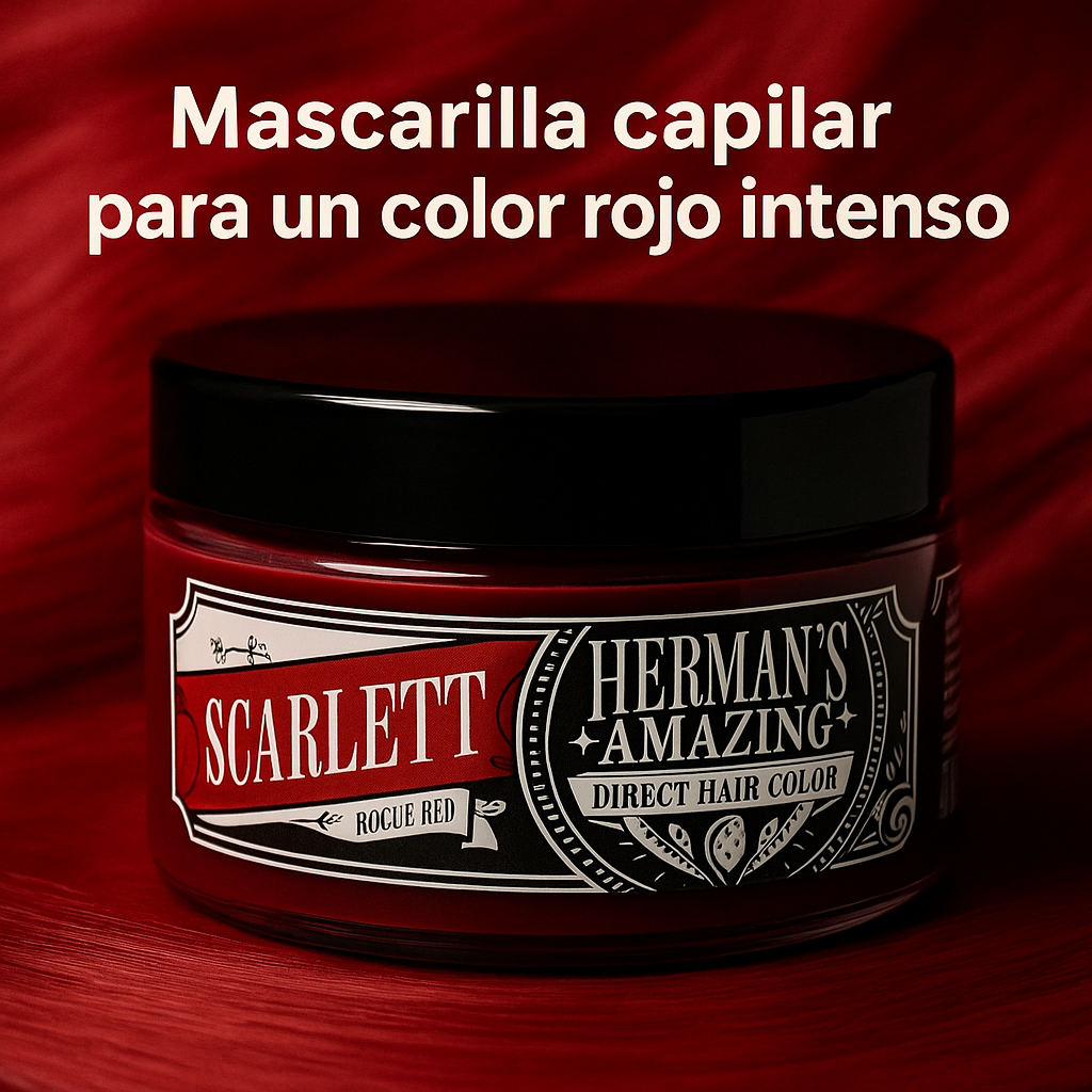 Herman’s Amazing – Mascarilla de color Scarlett Rogue Red 125ml