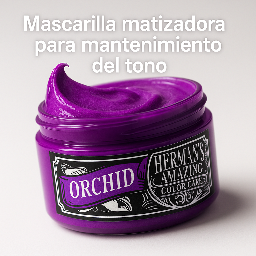 Herman's Amazing - Mascarilla color Magic Orchid para refrescar colores fantasía 125 ml