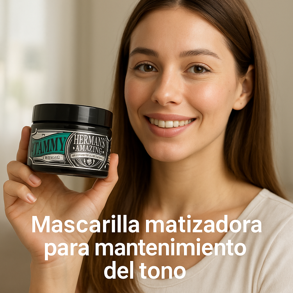 Herman’s Amazing – Mascarilla de color Tammy Turquoise para cabello 125 ml