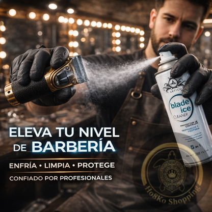 Artico MEN – Blade Ice Cleaner Spray 5 en 1 para Cuchillas de Barbería (Protege y Enfría)