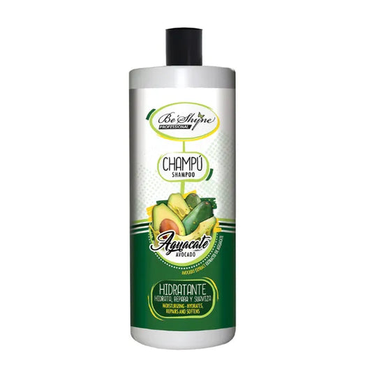Be Shyne Professional – Champú Hidratante con Aguacate y Aceite de Argán para Cabello Seco y Frágil (1000 ml)