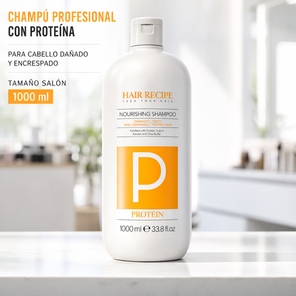 Maxy Look – Champú Nutritivo con Proteínas para Cabello Seco o Dañado 300ml / 1000ml