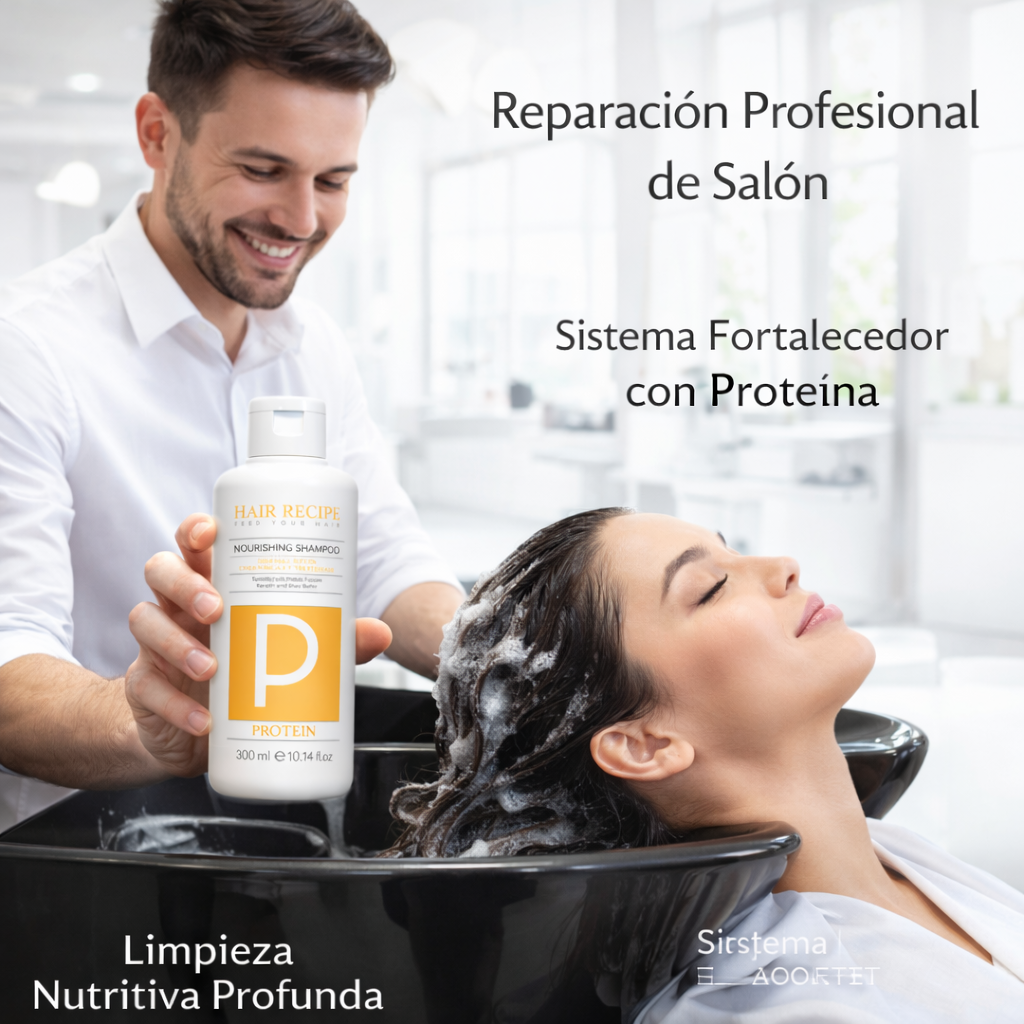 Maxy Look – Champú Nutritivo con Proteínas para Cabello Seco o Dañado 300ml / 1000ml