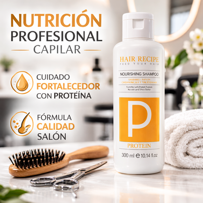Maxy Look – Champú Nutritivo con Proteínas para Cabello Seco o Dañado 300ml / 1000ml