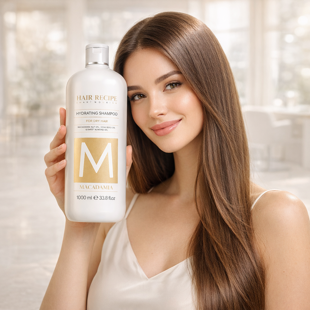 Maxi Look – Champú Hidratante con Macadamia para Cabello Seco 1000ml / 300ml