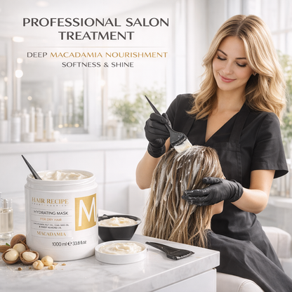 Maxy Look – Mascarilla Capilar Hidratante con Macadamia para Cabello Seco 1000 ml / 300 ml