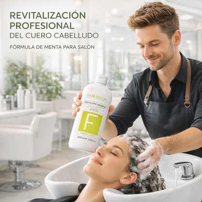 Maxy Look – Champú Revitalizante con Menta, Ginseng y Jalea Real para Limpieza y Energía Capilar 1000ml / 300ml