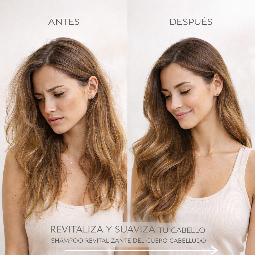 Maxy Look – Champú Revitalizante con Menta, Ginseng y Jalea Real para Limpieza y Energía Capilar 1000ml / 300ml