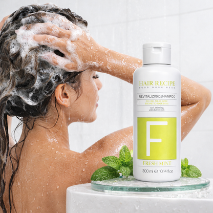 Maxy Look – Champú Revitalizante con Menta, Ginseng y Jalea Real para Limpieza y Energía Capilar 1000ml / 300ml