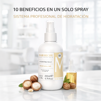 Maxy Look – Spray Leave-In Multiacción 10 en 1 para Cabello Seco y Opaco 200ml