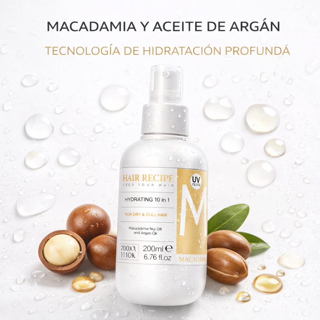 Maxy Look – Spray Leave-In Multiacción 10 en 1 para Cabello Seco y Opaco 200ml