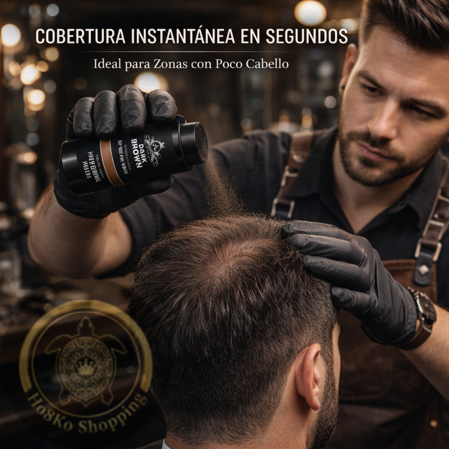 Ártico Men – Fibra Capilar en Polvo Color Marrón para Dar Densidad y Cubrir Zonas con Escasez (27 g)