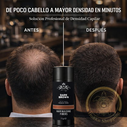 Ártico Men – Fibra Capilar en Polvo Color Marrón para Dar Densidad y Cubrir Zonas con Escasez (27 g)