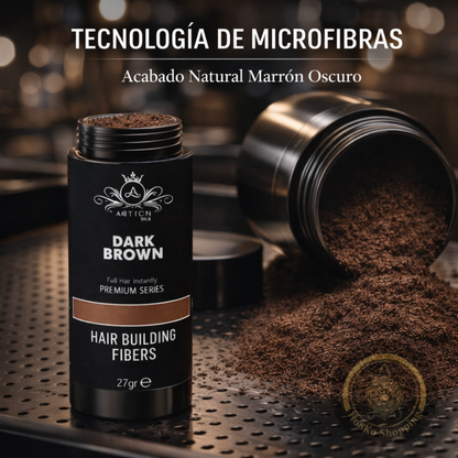 Ártico Men – Fibra Capilar en Polvo Color Marrón para Dar Densidad y Cubrir Zonas con Escasez (27 g)