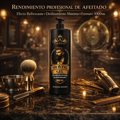 Artico MEN – Gel de Afeitado Profesional Shaver Gel para Barbería (1 L)