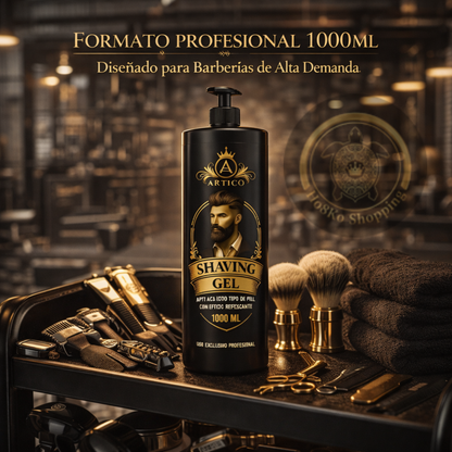 Artico MEN – Gel de Afeitado Profesional Shaver Gel para Barbería (1 L)