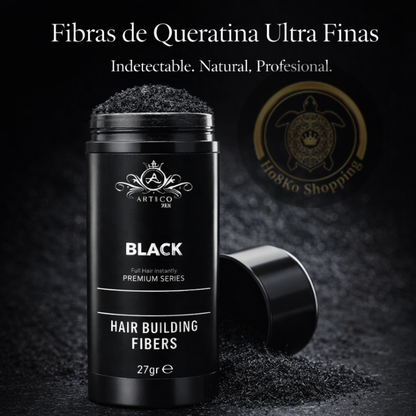Ártico Men – Fibra Capilar en Polvo Color Negro para Dar Densidad y Cubrir Zonas con Escasez (27 g)