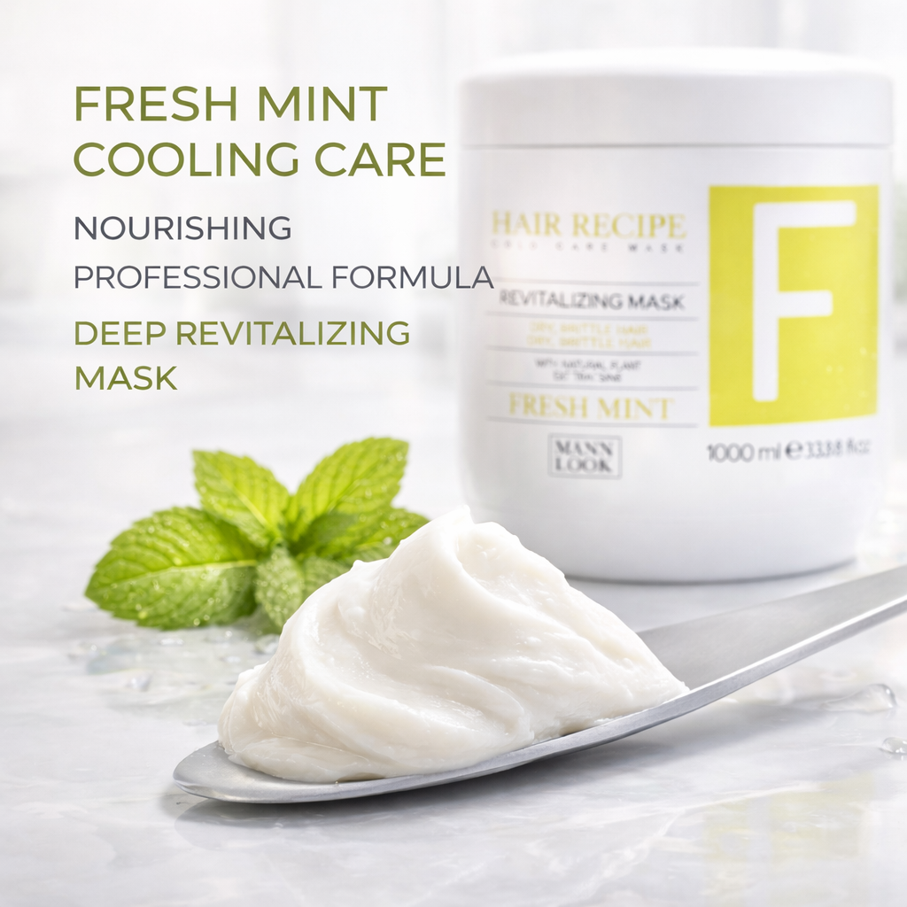 Maxy Look – Mascarilla Capilar Revitalizante con Menta para Cabello Seco y Quebradizo 1000ml