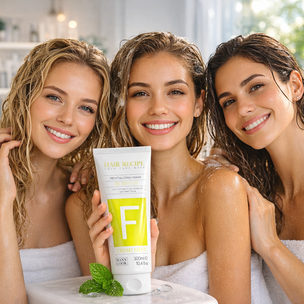 Maxy Look – Mascarilla Capilar Revitalizante con Menta para Cabello Seco y Quebradizo 1000ml