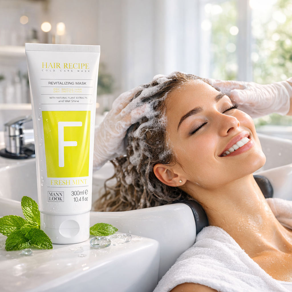 Maxy Look – Mascarilla Capilar Revitalizante con Menta para Cabello Seco y Quebradizo 1000ml