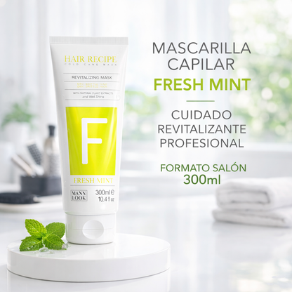 Maxy Look – Mascarilla Capilar Revitalizante con Menta para Cabello Seco y Quebradizo 1000ml