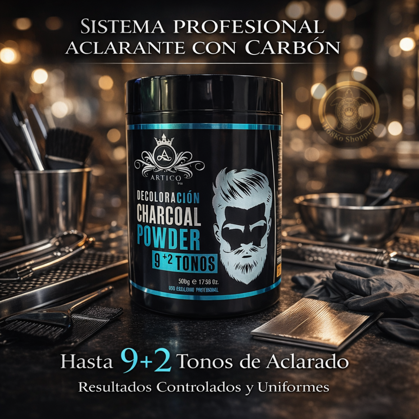 Artico Men - Decoloración Charcoal 9+2 Tonos Profesional 500g