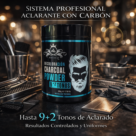 Artico Men - Decoloración Charcoal 9+2 Tonos Profesional 500g