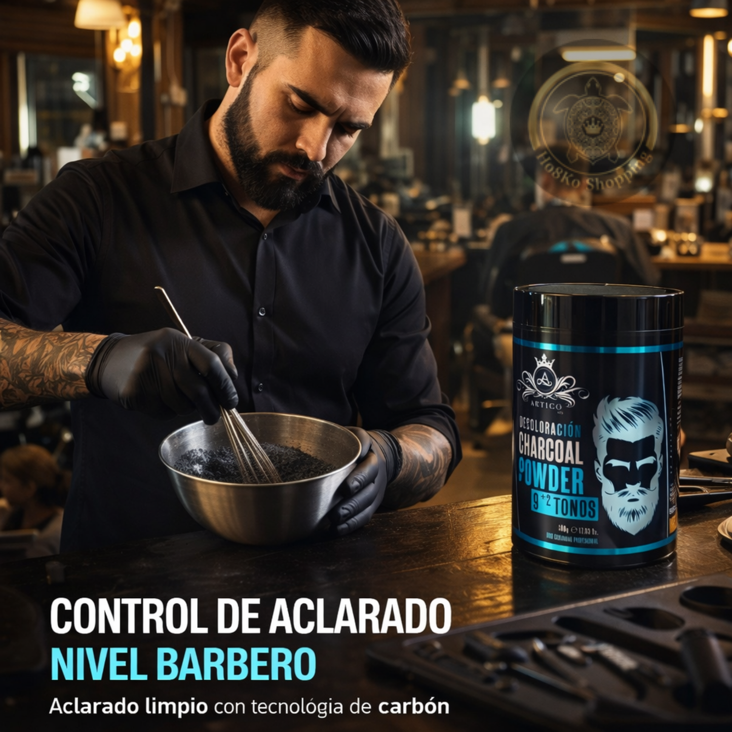 Artico Men - Decoloración Charcoal 9+2 Tonos Profesional 500g