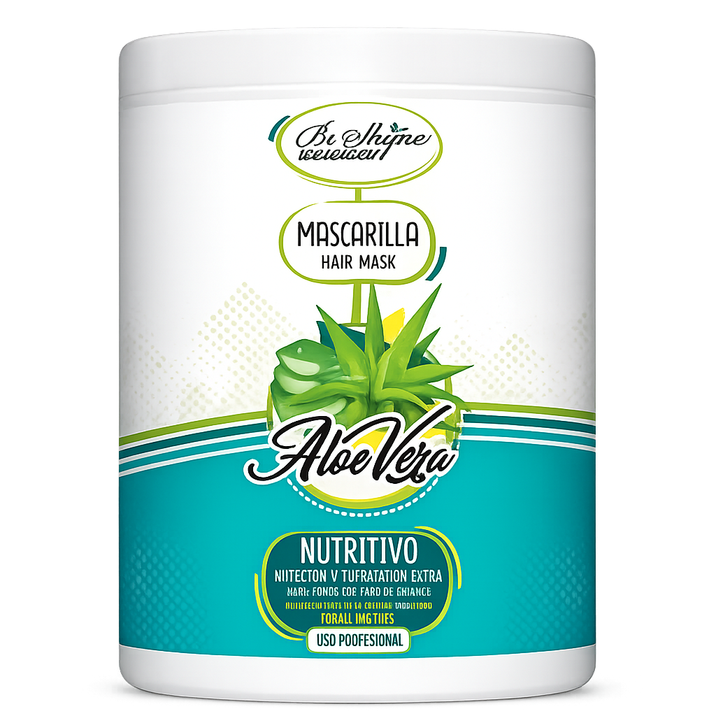 Be’Shyne® - Mascarilla Nutritiva de Aloe Vera para Todo Tipo de Cabello 1LL