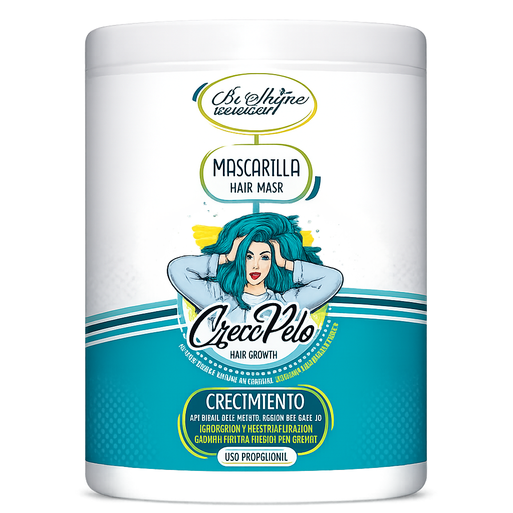 Be’Shyne® - Mascarilla Crece Pelo con Biotina para Crecimiento y Fortalecimiento 1L