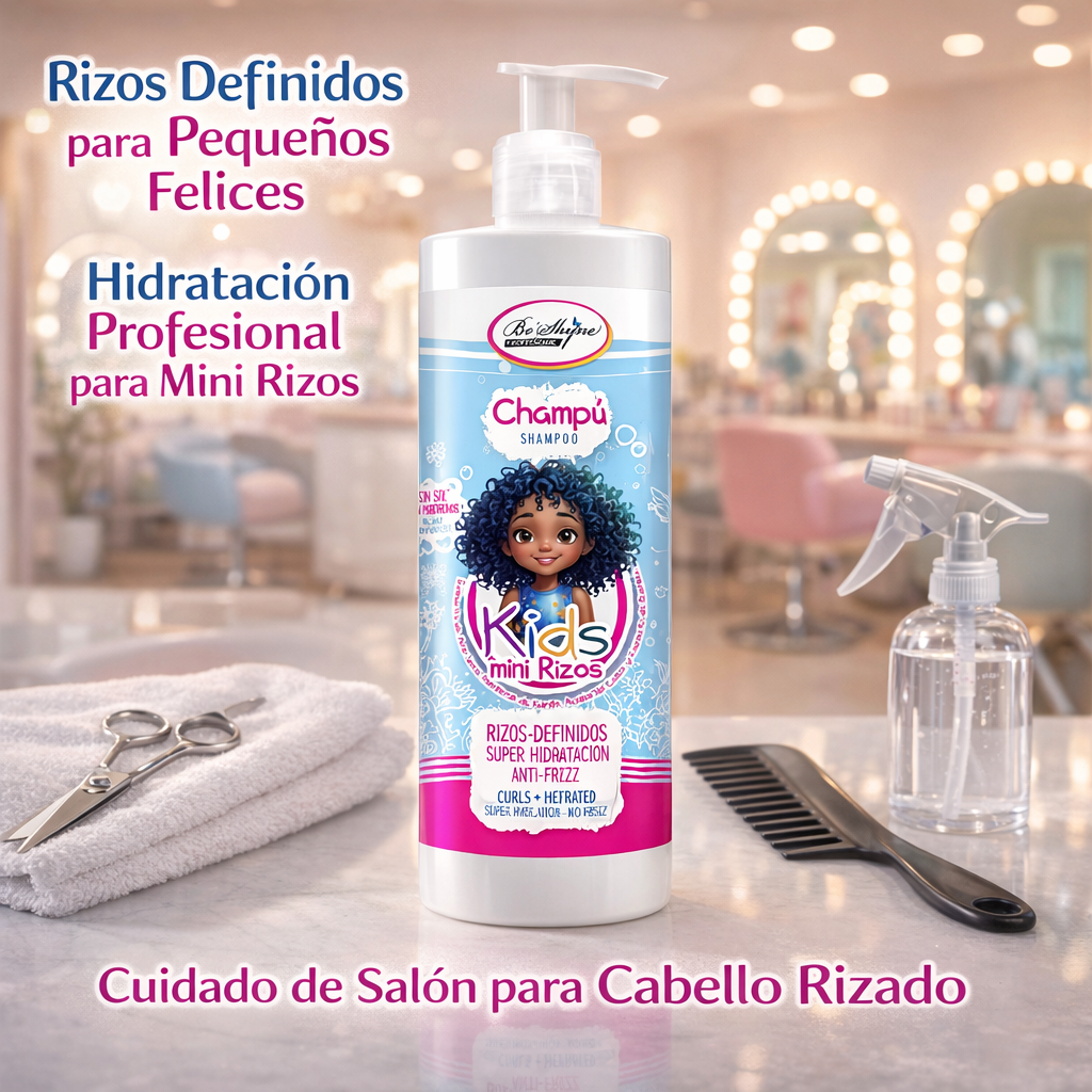 Be´Shyne® – Champú Rizos Kids con Aloe Vera y Manteca de Karité | Hidratación y definición