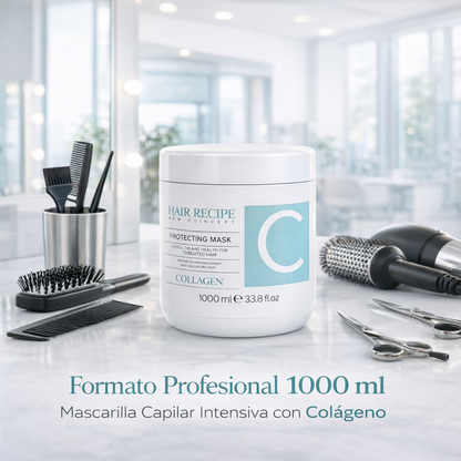 Maxy Look – Mascarilla Capilar con Colágeno y Ácido Hialurónico para Cabello Teñido 1000 ml / 300 ml