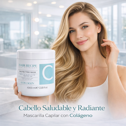 Maxy Look – Mascarilla Capilar con Colágeno y Ácido Hialurónico para Cabello Teñido 1000 ml / 300 ml