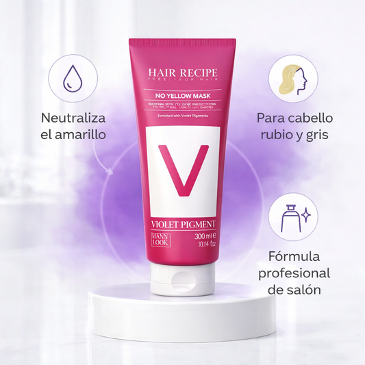Maxy Look – Mascarilla Capilar Matizante con Pigmento Violeta Antiamarillo para Cabello Rubio o Decolorado 300ml