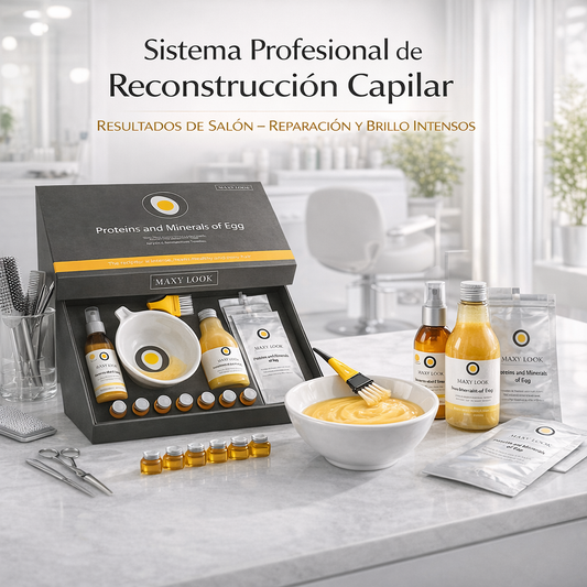 Maxy Look – Kit de Tratamiento Capilar con Proteínas y Minerales de Huevo Reestructurante Profesional