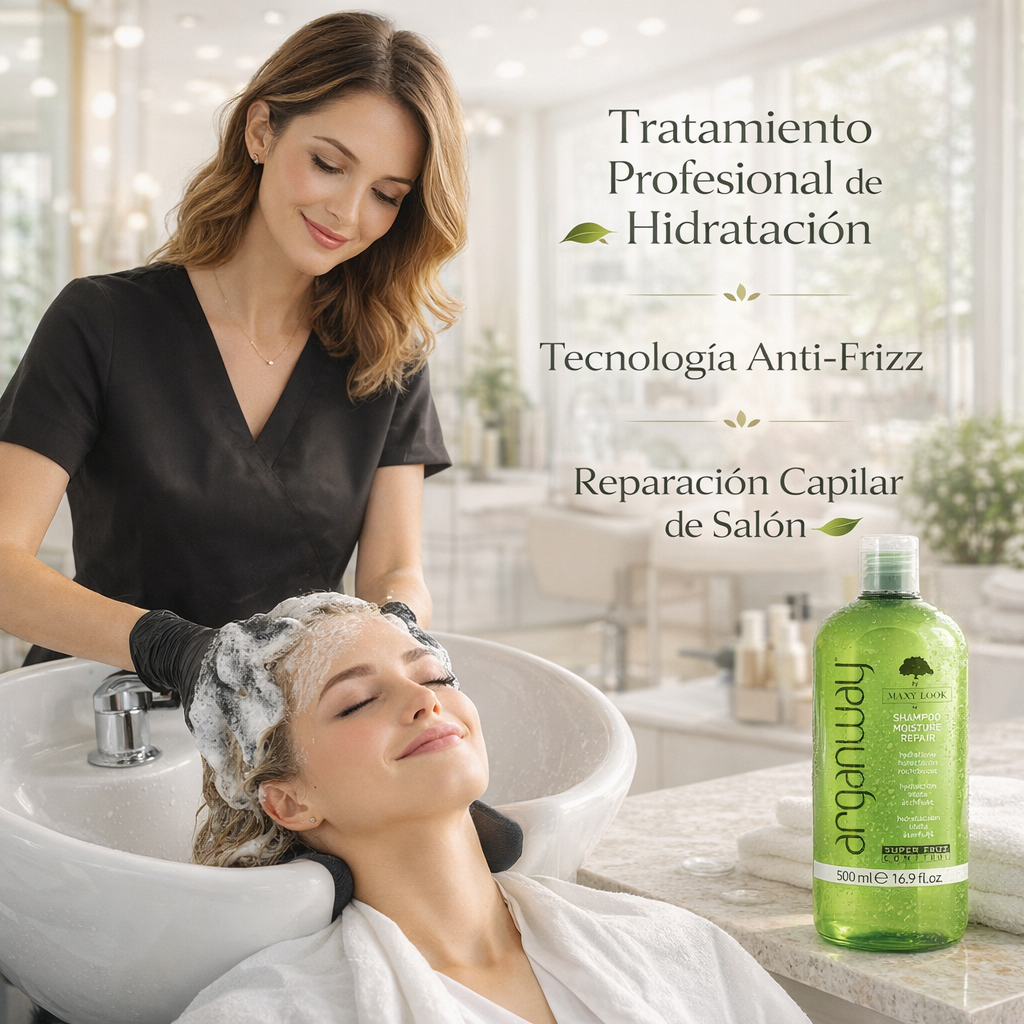 Arganway Maxy Look – Champú Moisture Repair Hidratante para Cabello Seco 500 ml